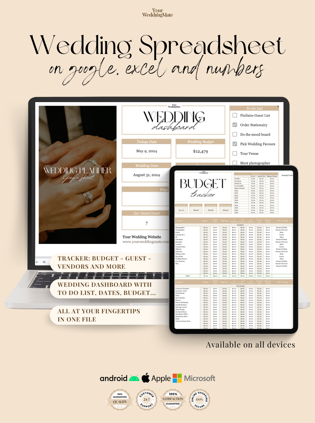 Wedding Google Sheet