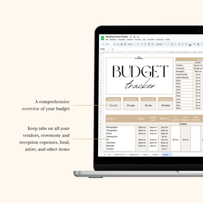 Wedding Google Sheet