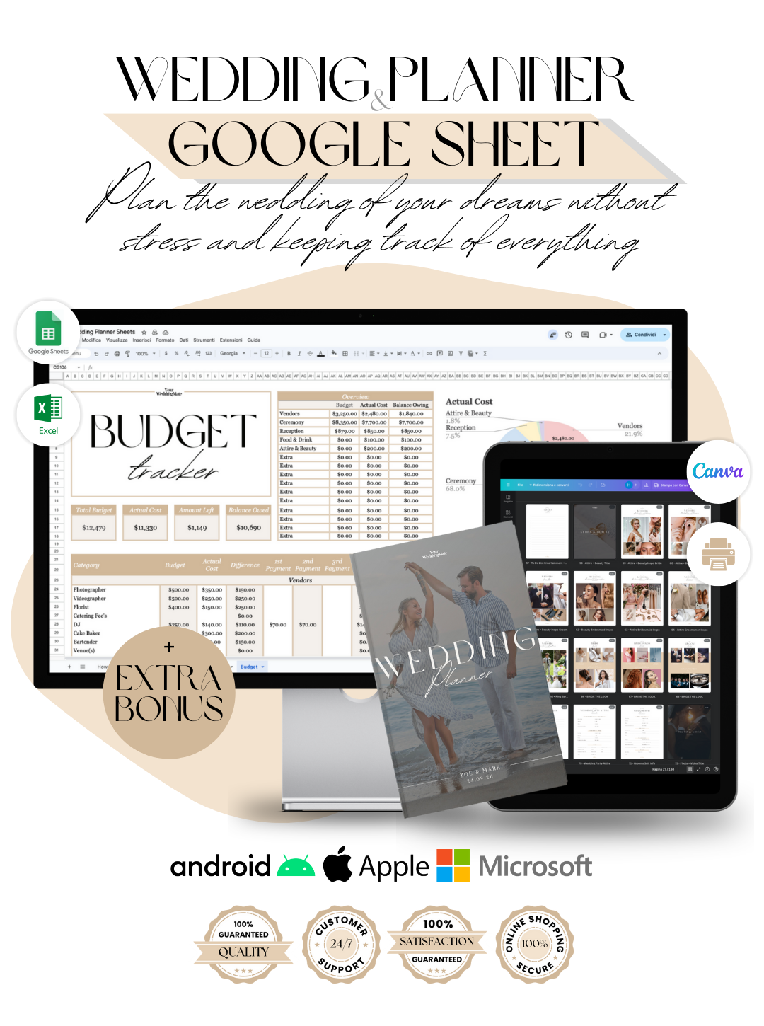 Wedding Planner & Google Sheet